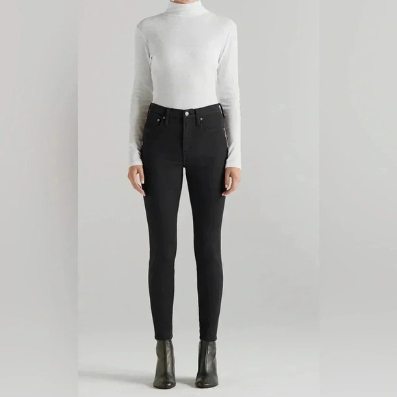 Edwin Women's 28 Pixie Mid Rise Skinny Ankle Jeans in Black Denim - Picture 1 of 8